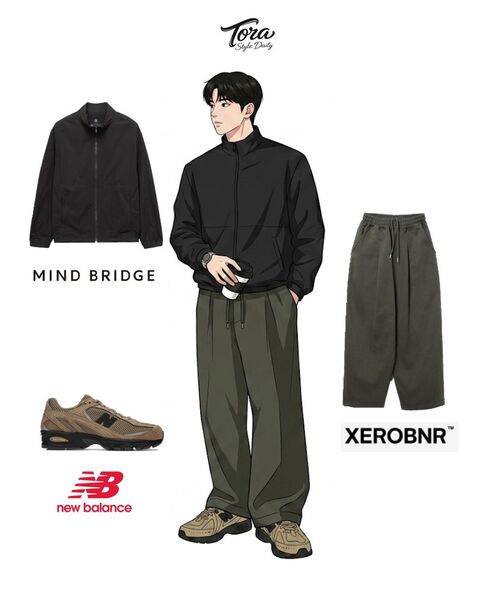 MINDBRIDGE(マインドブリッジ)の「ハイネック軽量セミオーバーフィットウィンドブレーカー - 2カラー(ナイロンジャケット・メンズ・ライトグレー/ダークグレー・95/100/105/110)」の16枚目の写真