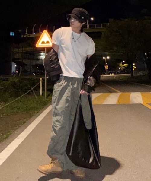 CARGOBROS（カーゴブロス）の「フィグ切り替えワイドバルーンパンツ（チャコール）（その他パンツ・メンズ・その他・FREE）」の9枚目の写真