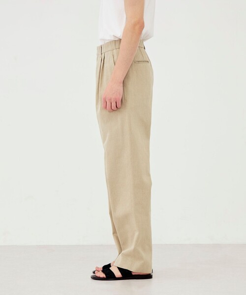 GALERIE VIE(ギャルリー ヴィー)の「ダストフェードツイル イージーツータックパンツ(その他パンツ・メンズ・ベージュ・46/44)」の4枚目の写真