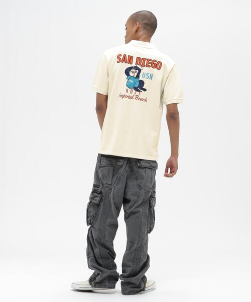 AVIREX(アヴィレックス)の「EMB POLO SHIRT "SEAL" / 刺しゅう ポロシャツ アザラシ / AVIREX / アヴィレックス(ポロシャツ・メンズ・チャコールグレー/オレンジ/ホワイト・XL/M/2XL/L)」の5枚目の写真