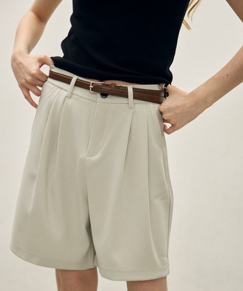 uchi.(ウチ)の「ベルト付き タックハーフパンツ(その他パンツ・レディース・ベージュ/アイボリー/ブラック・M-L)」の20枚目の写真
