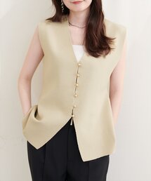 natural couture | 〈Erikoコラボ〉ゴールド釦ニットベスト(ベスト)