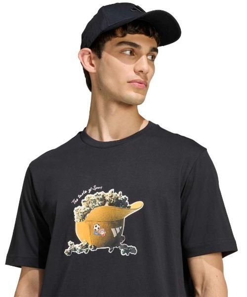 adidas（アディダス）の「アディダス adidas SNACK POPCORN グラフィック Tシャツ（Tシャツ/カットソー・メンズ・ブラック/ダークブルー・S/M/L/LL/3L）」の5枚目の写真