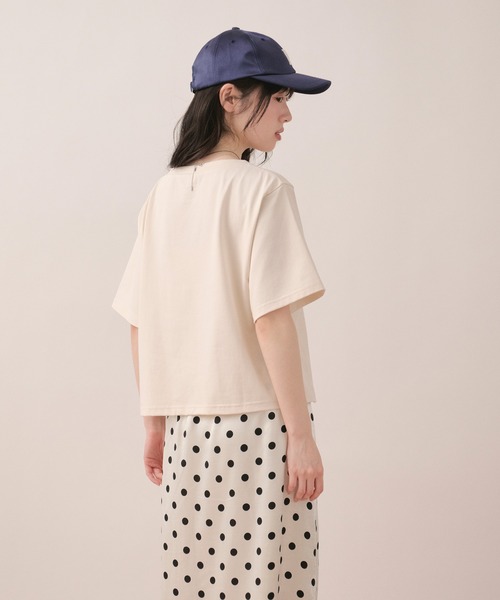loin nuit(ロワンニュイ)の「tull lace teeshirt / チュールレースTシャツ(Tシャツ/カットソー・レディース・ホワイト/ネイビー・FREE)」の13枚目の写真