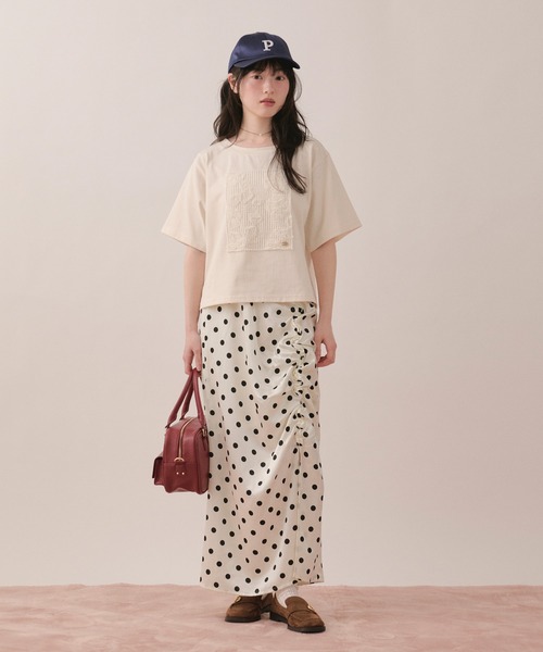 loin nuit(ロワンニュイ)の「tull lace teeshirt / チュールレースTシャツ(Tシャツ/カットソー・レディース・ホワイト/ネイビー・FREE)」の18枚目の写真