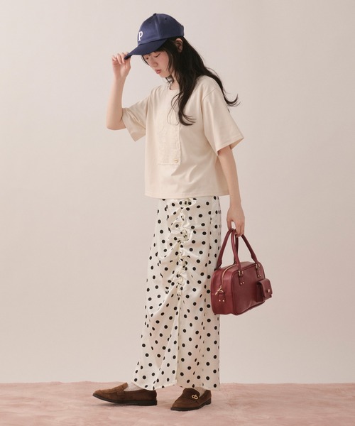 loin nuit(ロワンニュイ)の「tull lace teeshirt / チュールレースTシャツ(Tシャツ/カットソー・レディース・ホワイト/ネイビー・FREE)」の20枚目の写真