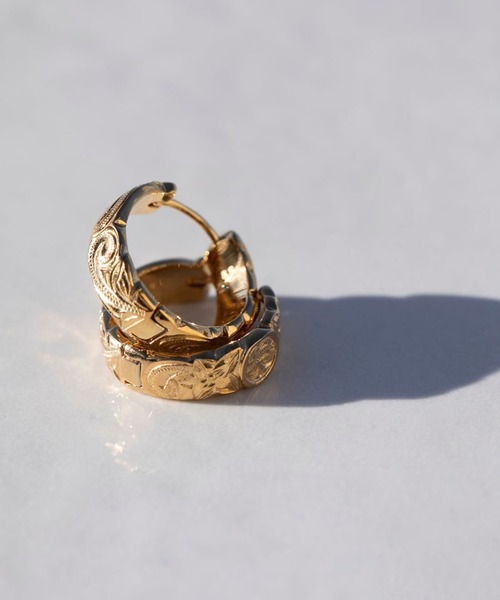 IRIEBEACH(アイリービーチ)の「cutout coin hoop pierce/【ハワイアンジュエリー】【サージカルステンレス】【金属アレルギー対応】【IRIEBEACH / アイリービーチ】つけっぱなしOK(ピアス(片耳用)・レディース・シルバー/ピンク/ゴールド・FREE)」の5枚目の写真