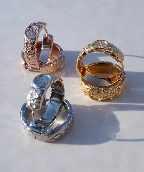 IRIEBEACH(アイリービーチ)の「cutout coin hoop pierce/【ハワイアンジュエリー】【サージカルステンレス】【金属アレルギー対応】【IRIEBEACH / アイリービーチ】つけっぱなしOK(ピアス(片耳用)・レディース・シルバー/ピンク/ゴールド・FREE)」の7枚目の写真