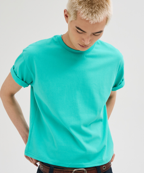 LEIRE（ルアール）の「エッセンシャルクロップTシャツ[ミント]（Tシャツ/カットソー・メンズ・その他・MEDIUM/LARGE/X-LARGE/2XL）」の2枚目の写真