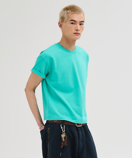 LEIRE（ルアール）の「エッセンシャルクロップTシャツ[ミント]（Tシャツ/カットソー・メンズ・その他・MEDIUM/LARGE/X-LARGE/2XL）」の4枚目の写真