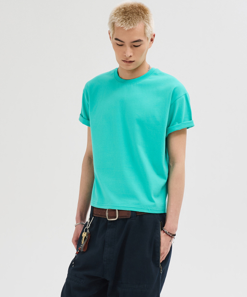 LEIRE（ルアール）の「エッセンシャルクロップTシャツ[ミント]（Tシャツ/カットソー・メンズ・その他・MEDIUM/LARGE/X-LARGE/2XL）」の5枚目の写真