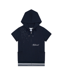 SY ANGEL HOOD ZIP UP(NAVY)