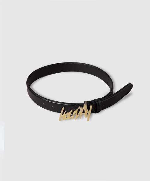 HOLIDAY（ホリデイ）の「HOLIDAY BUCKLE LEATHER BELT ホリデイバックルレザーベルト（ベルト・レディース・ブラック×ゴールド/ブラック×シルバー・ONE SIZE）」の4枚目の写真