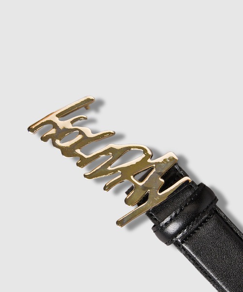 HOLIDAY（ホリデイ）の「HOLIDAY BUCKLE LEATHER BELT ホリデイバックルレザーベルト（ベルト・レディース・ブラック×ゴールド/ブラック×シルバー・ONE SIZE）」の6枚目の写真