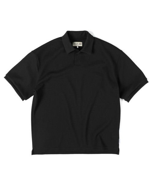 The DUFFER of ST.GEORGE(ザダファーオブセントジョージ)の「「AIR FLEX」HEAVY KANOKO RELAX FIT SKIPPER POLO:セットアップ対応 機能素材「エアフレックス」鹿の子スキッパーポロ(ポロシャツ・メンズ・ブラック/ホワイト/ネイビー・X-LARGE/LARGE/MEDIUM)」の13枚目の写真
