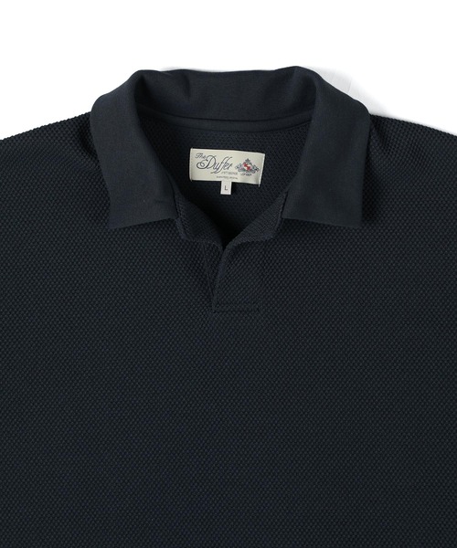 The DUFFER of ST.GEORGE(ザダファーオブセントジョージ)の「「AIR FLEX」HEAVY KANOKO RELAX FIT SKIPPER POLO:セットアップ対応 機能素材「エアフレックス」鹿の子スキッパーポロ(ポロシャツ・メンズ・ブラック/ホワイト/ネイビー・X-LARGE/LARGE/MEDIUM)」の17枚目の写真