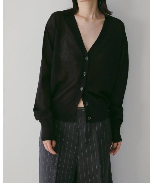 anuke(アンヌーク)の「Highgauge Sheer Cardigan 62610522(ニット/セーター・メンズ・グレイッシュベージュ/ブラウン/ピンク・FREE)」の1枚目の写真
