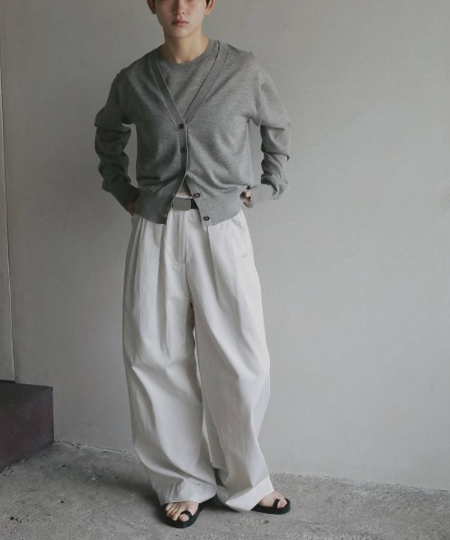 anuke(アンヌーク)の「Highgauge Sheer Cardigan 62610522(ニット/セーター・メンズ・グレイッシュベージュ/ブラウン/ピンク・FREE)」の12枚目の写真
