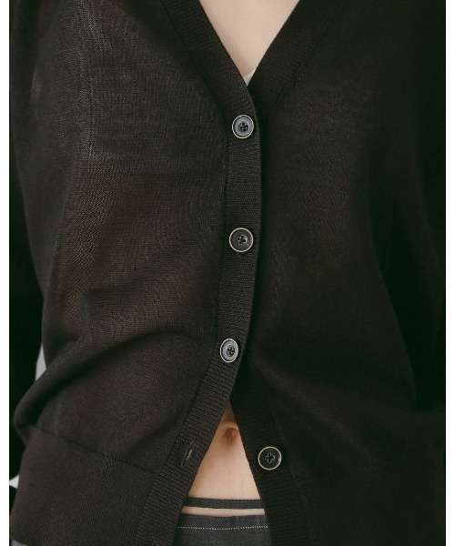 anuke(アンヌーク)の「Highgauge Sheer Cardigan 62610522(ニット/セーター・メンズ・グレイッシュベージュ/ブラウン/ピンク・FREE)」の14枚目の写真