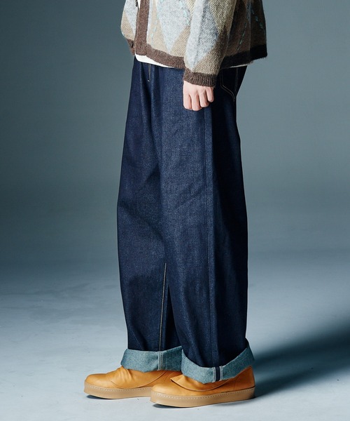 glamb(グラム)の「Roll Up Baggy Denim / ロールアップバギーデニム(デニムパンツ・メンズ・ブラック/インディゴブルー・S/M/L)」の11枚目の写真