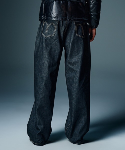 glamb(グラム)の「Roll Up Baggy Denim / ロールアップバギーデニム(デニムパンツ・メンズ・ブラック/インディゴブルー・S/M/L)」の10枚目の写真