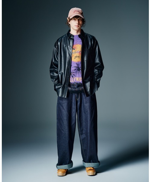 glamb(グラム)の「Roll Up Baggy Denim / ロールアップバギーデニム(デニムパンツ・メンズ・ブラック/インディゴブルー・S/M/L)」の18枚目の写真