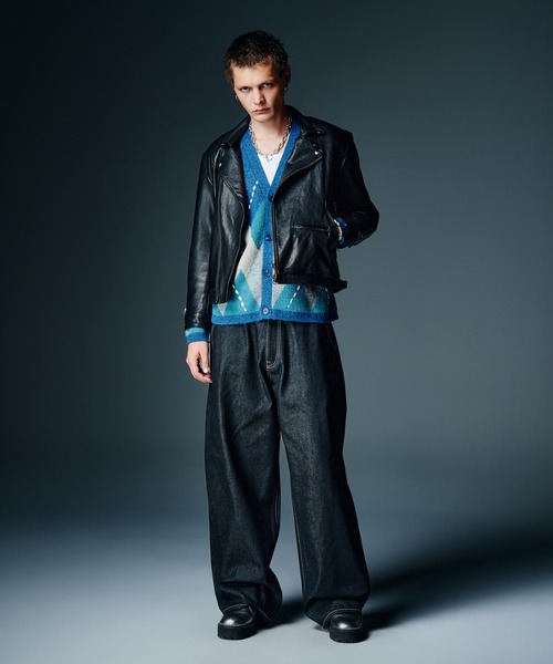 glamb(グラム)の「Roll Up Baggy Denim / ロールアップバギーデニム(デニムパンツ・メンズ・ブラック/インディゴブルー・S/M/L)」の13枚目の写真