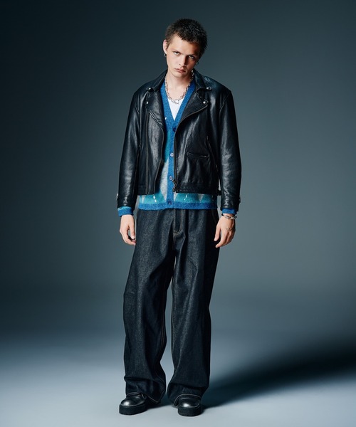glamb(グラム)の「Roll Up Baggy Denim / ロールアップバギーデニム(デニムパンツ・メンズ・ブラック/インディゴブルー・S/M/L)」の14枚目の写真