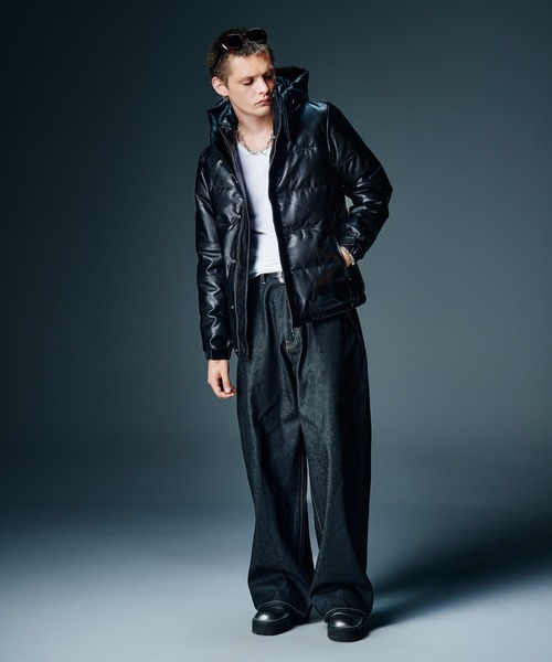 glamb(グラム)の「Roll Up Baggy Denim / ロールアップバギーデニム(デニムパンツ・メンズ・ブラック/インディゴブルー・S/M/L)」の15枚目の写真