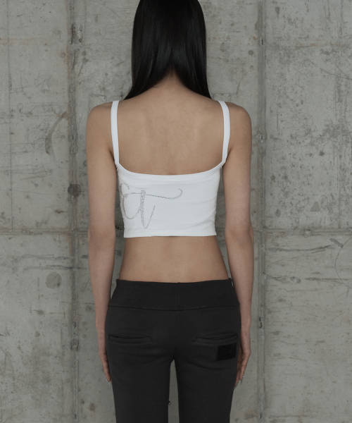 ETRE AU SOMMET(エトレオソメ)の「Cross Hotfix Backless Sleeve (White)(Tシャツ/カットソー・レディース・ホワイト・FREE)」の3枚目の写真