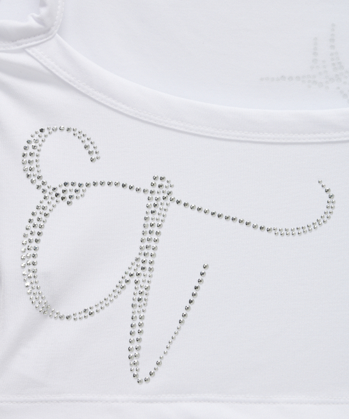 ETRE AU SOMMET(エトレオソメ)の「Cross Hotfix Backless Sleeve (White)(Tシャツ/カットソー・レディース・ホワイト・FREE)」の12枚目の写真