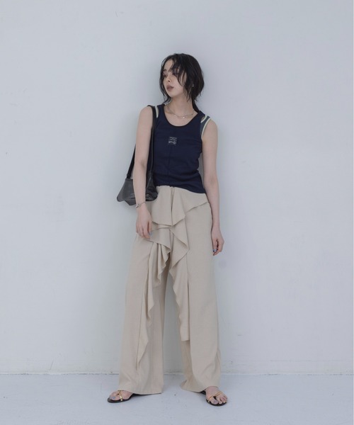 Eimee Law(エイミーロウ)の「レイヤードライクタンクトップ(タンクトップ・レディース・ブラック/ネイビー/オフホワイト・FREE)」の7枚目の写真