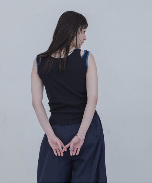 Eimee Law(エイミーロウ)の「レイヤードライクタンクトップ(タンクトップ・レディース・ブラック/ネイビー/オフホワイト・FREE)」の19枚目の写真