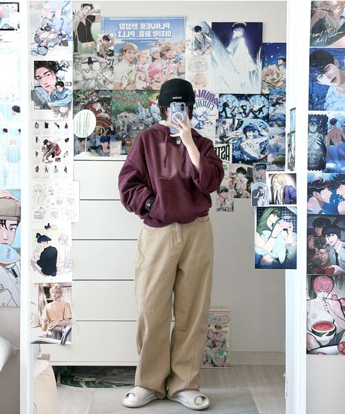 DESIRED（デシレッド）の「ピグメントグラフィックフードパーカー-FASK5107B0R（パーカー・レディース・バーガンディー・MEDIUM/LARGE/X-LARGE）」の12枚目の写真