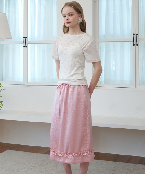 OPENING SUNSHINE(オープニングサンシャイン)の「フラワーパターンスリーブレスタップアイボリー(Tシャツ/カットソー・レディース・その他・FREE)」の7枚目の写真