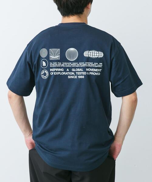 THE NORTH FACE（ザノースフェイス）の「THE NORTH FACE　SHORT-SLEEVE FD GLOBEGRID T-SHIRTS（Tシャツ/カットソー・メンズ・ホワイト/ネイビー・MEDIUM/LARGE）」の2枚目の写真
