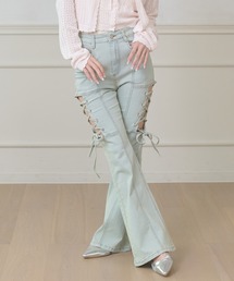 Ambre Neige | side lace up flare denim pants / サイドレースアップフレアデニム(デニムパンツ)