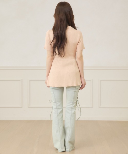 Ambre Neige（アンブルネージュ）の「side lace up flare denim pants / サイドレースアップフレアデニム（デニムパンツ・レディース・ライトブルー・MEDIUM/SMALL）」の14枚目の写真