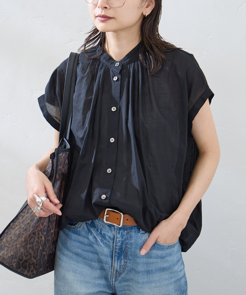 JOURNAL STANDARD(ジャーナルスタンダード)の「《追加3》80ローンタックボリュームシャツ(シャツ/ブラウス・レディース・ブラック/イエロー/レッド・FREE)」の1枚目の写真