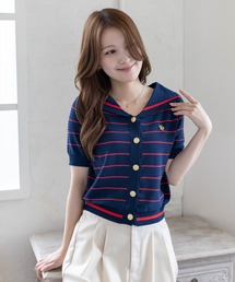 U.S. POLO ASSN. | 【U.S. POLO ASSN.】clear 別注 マリンニットトップス(ニット/セーター)
