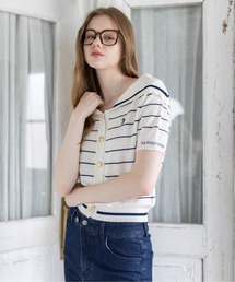 U.S. POLO ASSN. | 【U.S. POLO ASSN.】clear 別注 マリンニットトップス(ニット/セーター)