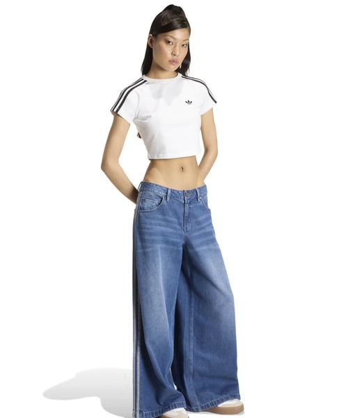 adidas(アディダス)の「adidas SST BABY TEE / アディダス SST ベビー Tシャツ(Tシャツ/カットソー・レディース・ホワイト・S/M/L)」の10枚目の写真