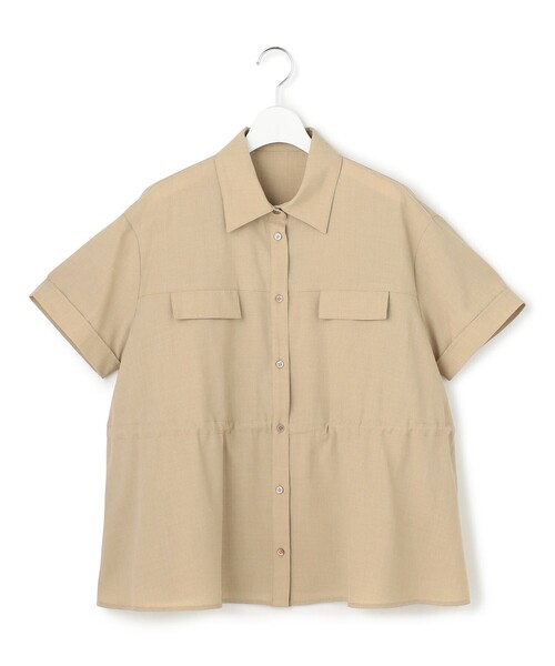 23区(ニジュウサンク)の「サスティナクールブッチャー ミリタリー シャツジャケット(シャツ/ブラウス・レディース・黄土色系/ダークブラウン系/カーキ系・38)」の13枚目の写真