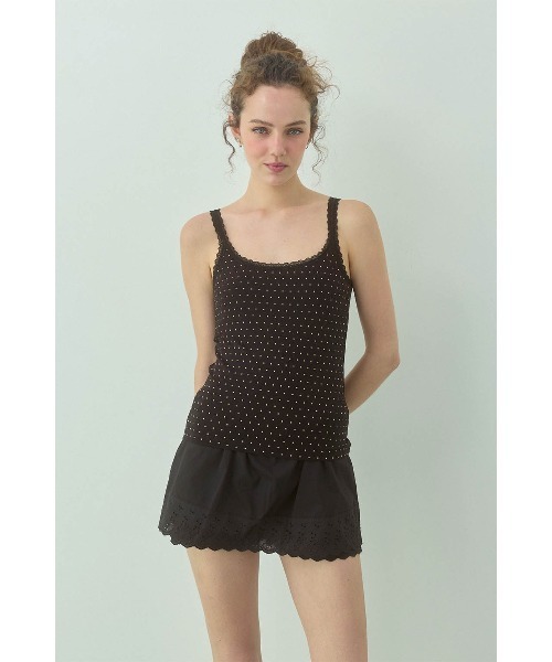 ALEXIA STAM(アリシアスタン)の「Lace Divided Skirt /レースキュロット(Tシャツ/カットソー・レディース・ブラック/ホワイト・M/S)」の2枚目の写真