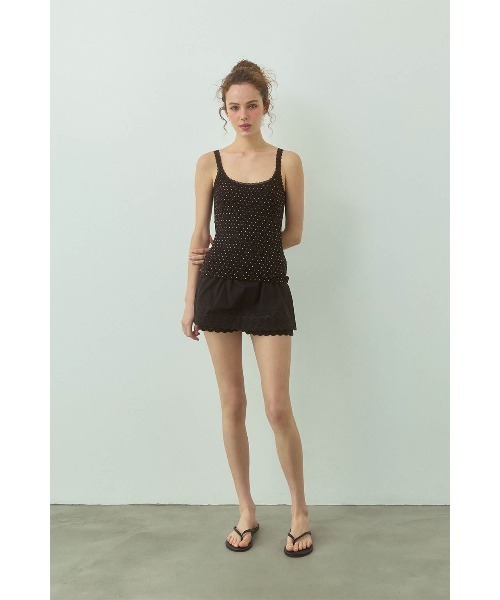 ALEXIA STAM(アリシアスタン)の「Lace Divided Skirt /レースキュロット(Tシャツ/カットソー・レディース・ブラック/ホワイト・M/S)」の6枚目の写真