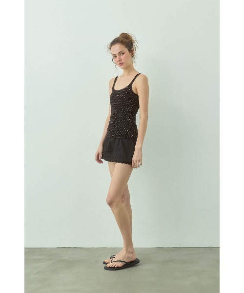 ALEXIA STAM(アリシアスタン)の「Lace Divided Skirt /レースキュロット(Tシャツ/カットソー・レディース・ブラック/ホワイト・M/S)」の7枚目の写真
