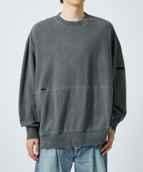 N.HOOLYWOOD(N.ハリウッド)の「CREW NECK SWEATSHIRT(スウェット・メンズ・ダークグレー/ライトブルー・40/38/36)」の2枚目の写真