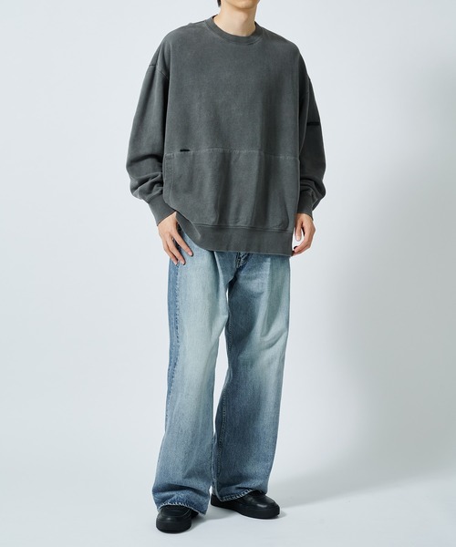 N.HOOLYWOOD(N.ハリウッド)の「CREW NECK SWEATSHIRT(スウェット・メンズ・ダークグレー/ライトブルー・40/38/36)」の15枚目の写真