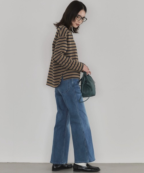 Doux archives(ドゥアルシーヴ)の「セミフレアストレッチデニムパンツ(デニムパンツ・レディース・ブルー/ブラック/ベージュ・SMALL/MEDIUM)」の11枚目の写真