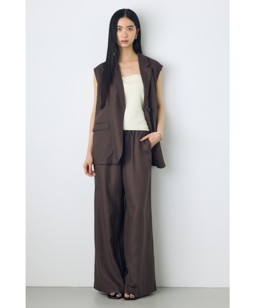 AZUL by moussy（アズールバイマウジー）の「【セットアップ対応】【身長/骨格別着用画像あり】リネンブレンドテーラードベスト（ベスト・レディース・ブラック/ベージュ/ブラウン・FREE）」の19枚目の写真